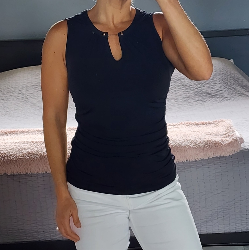 NY&Co black sleeveless blouse